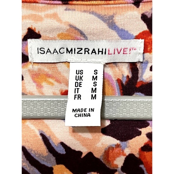 Isaac Mizrahi Live Floral Tunic Lace Wine Orange Size Small NWOT - Picture 4 of 7